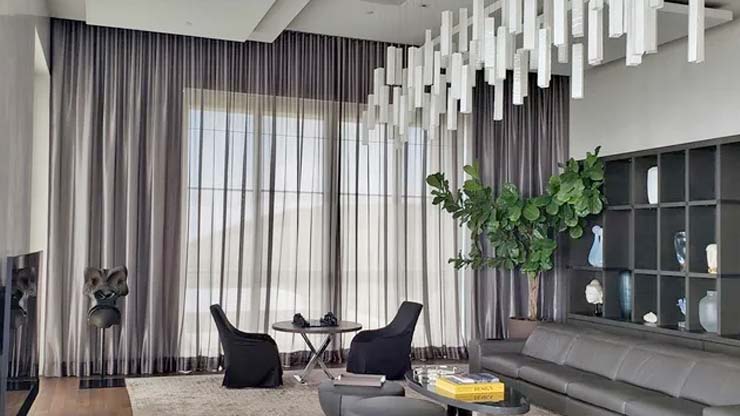 Verona motorized shades and lighting